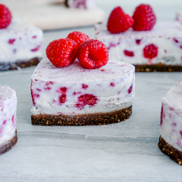 Vegan Raspberry Coconut Cheesecake Slice