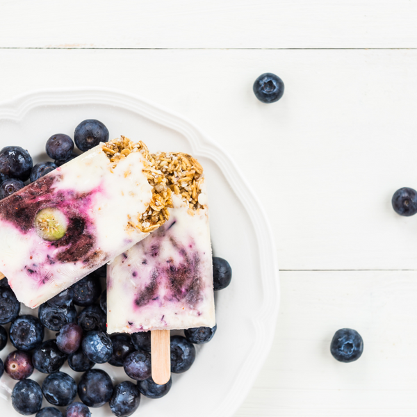 Blueberry Yoghurt Popsicles