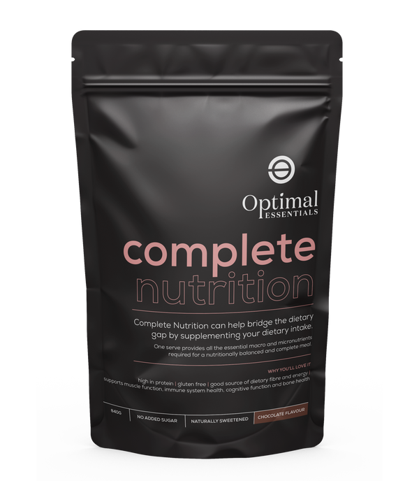 Optimal Essentials Chocolate Flavoured Complete Nutrition Powder for your Nutrition Intake at Eat Well Health