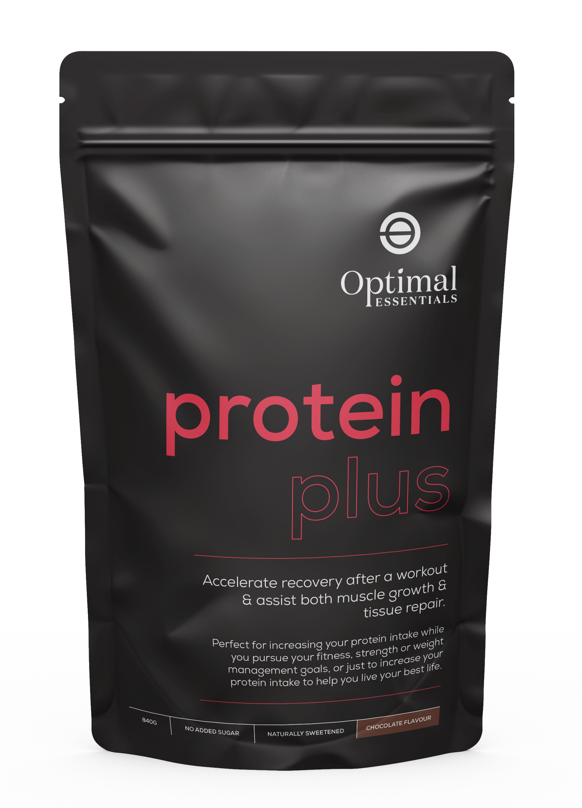 Optimal Essentials Chocolate Flavoured Protein Plus Powder for Protein Intake at Eat Well Health