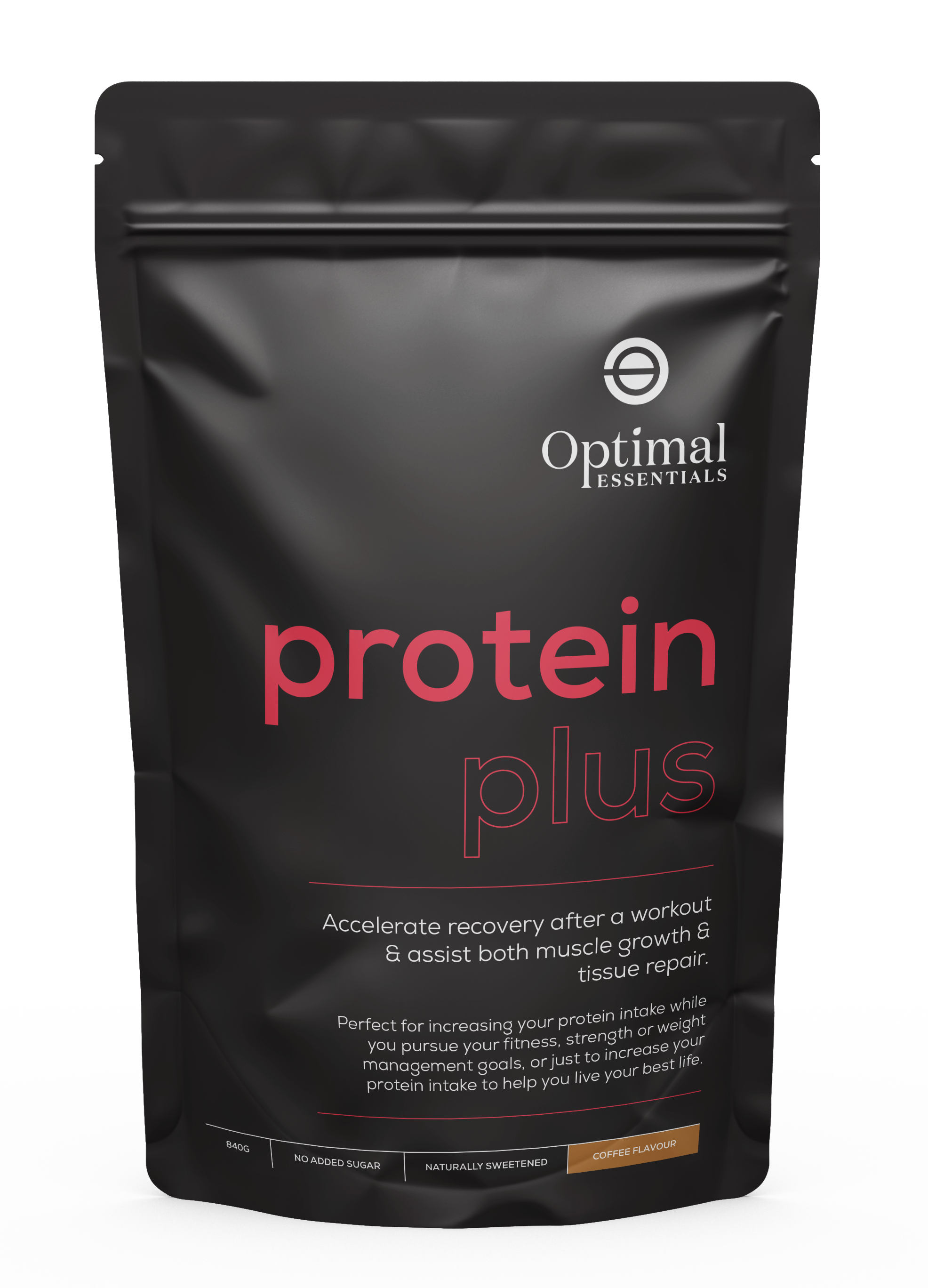 Optimal Essentials Coffee Flavoured Protein Plus Powder for Protein Intake at Eat Well Health