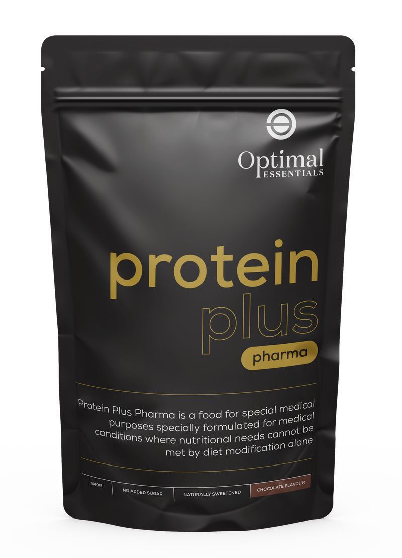 Optimal Essentials Chocolate Flavoured Protein Plus Powder for your Protein Intake at Eat Well Health