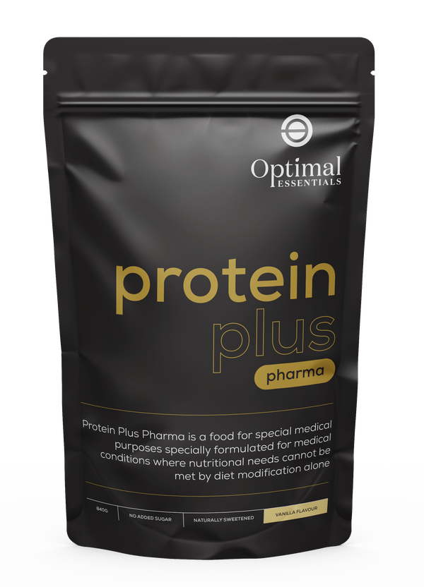 Optimal Essentials Vanilla Flavoured Protein Plus Powder for your Protein Intake at Eat Well Health