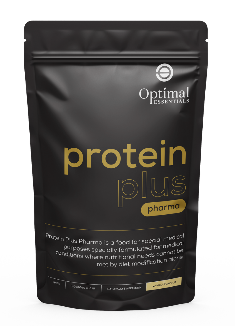 Optimal Essentials Vanilla Flavoured Protein Plus Powder for your Protein Intake at Eat Well Health